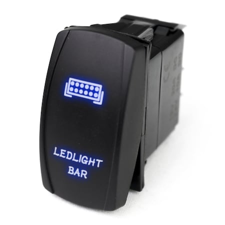Race Sport Led Rocker Switch W/ White Led Radiance (Led Light Bar) RSLJ34B